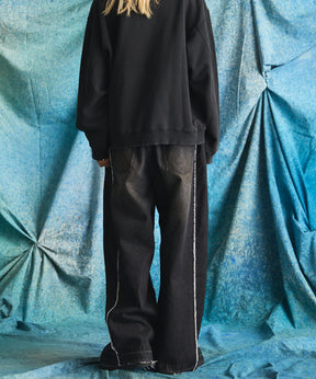 【26ss PRE-ORDER】Flower Patchwork Vintage Like Easy Sweat Pants