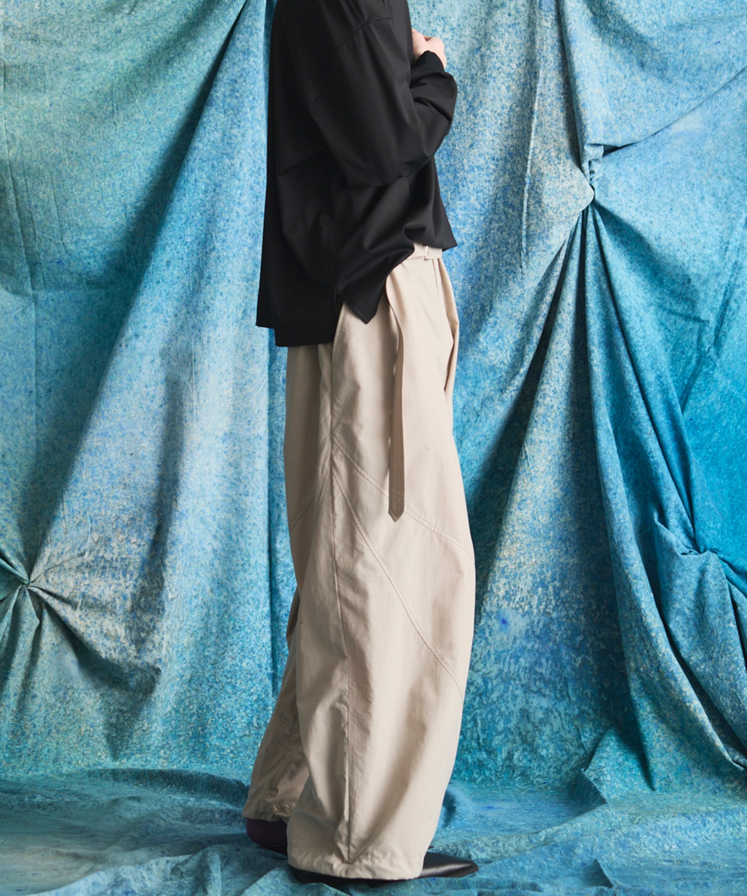 4 Colors Chambray Washable Wool Peaked Lapel Double Breasted Jacket