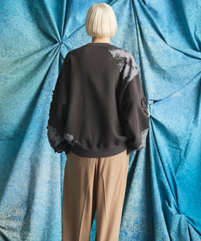 Flower Patch Prime-Over Crew Neck Sweatshirt