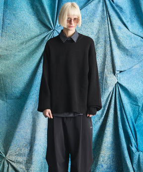 C/A Prime-Over Pullover Crew Neck Knit