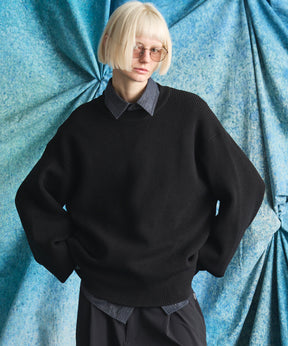 C/A Prime-Over Pullover Crew Neck Knit