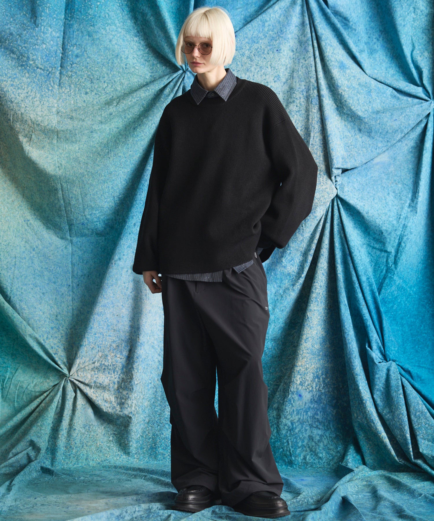 【Italian Dead Stock Fabric】Regular Collar Prime-Over Shirt