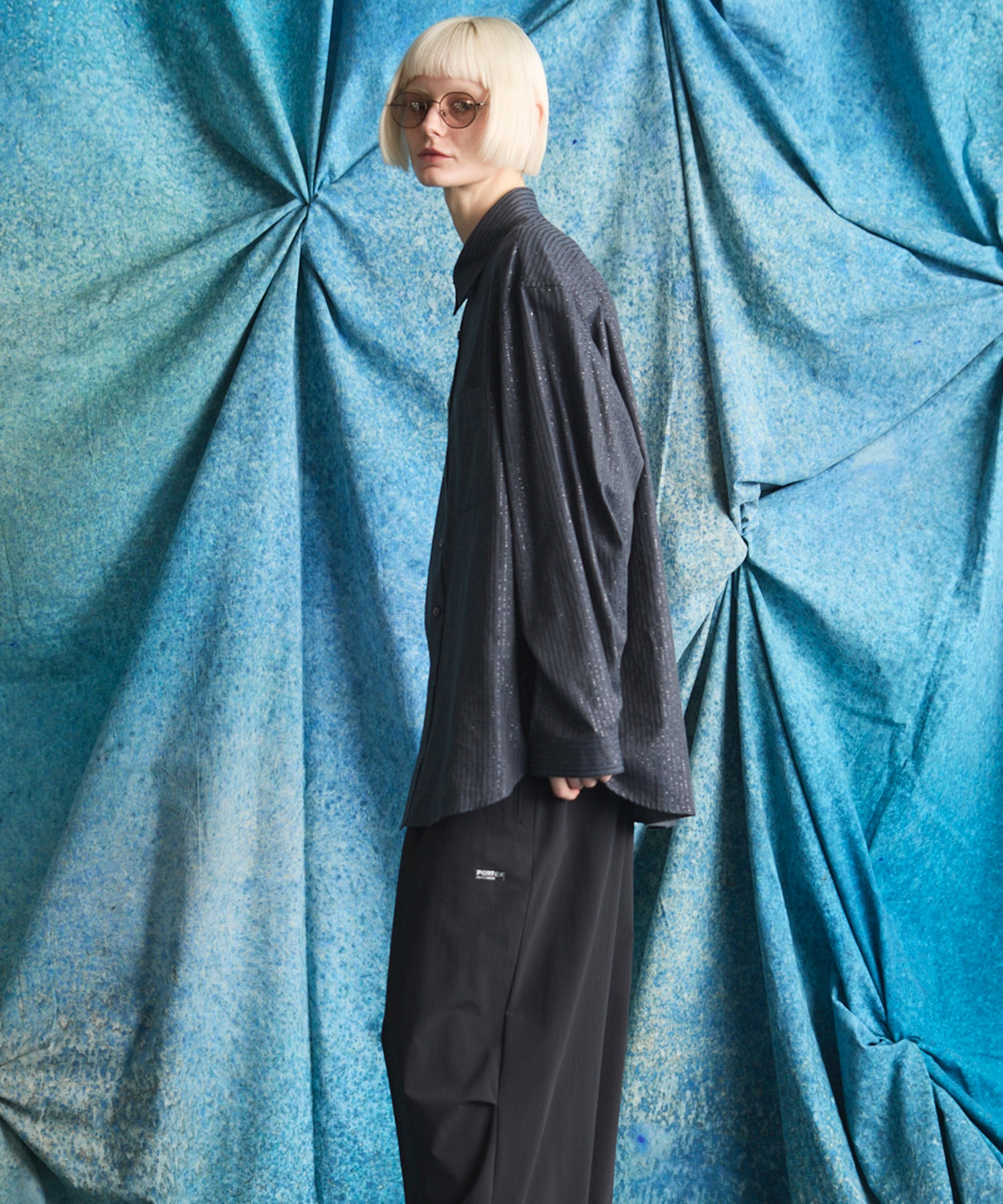 【Italian Dead Stock Fabric】Regular Collar Prime-Over Shirt