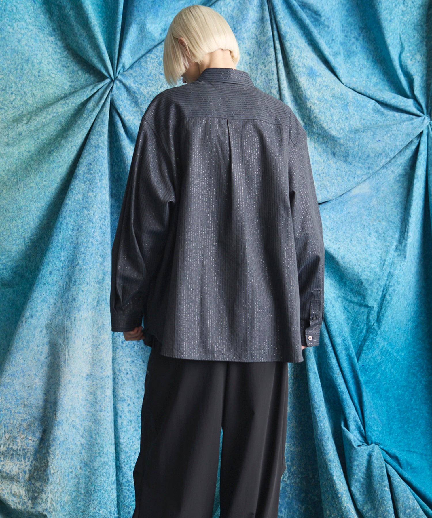 【Italian Dead Stock Fabric】Regular Collar Prime-Over Shirt