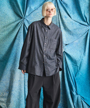 【Italian Dead Stock Fabric】Regular Collar Prime-Over Shirt