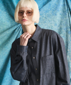 【Italian Dead Stock Fabric】Regular Collar Prime-Over Shirt