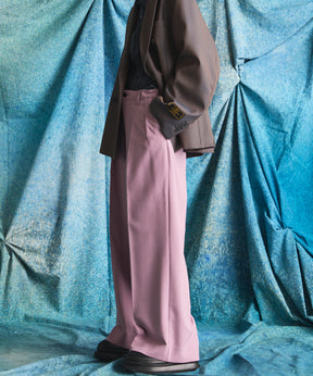 4 Colors Chambray Washable Wool Peaked Lapel Double Breasted Jacket