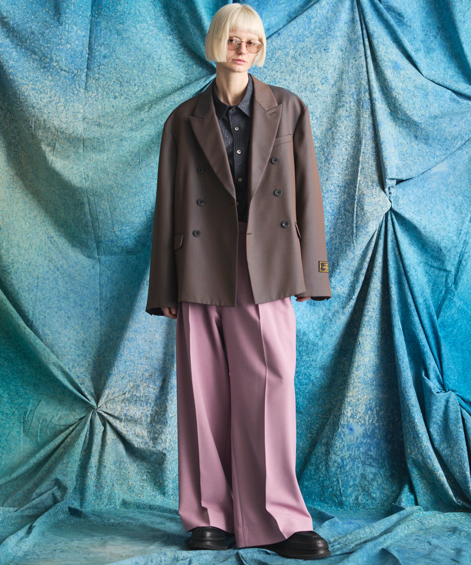 【Italian Dead Stock Fabric】Regular Collar Prime-Over Shirt