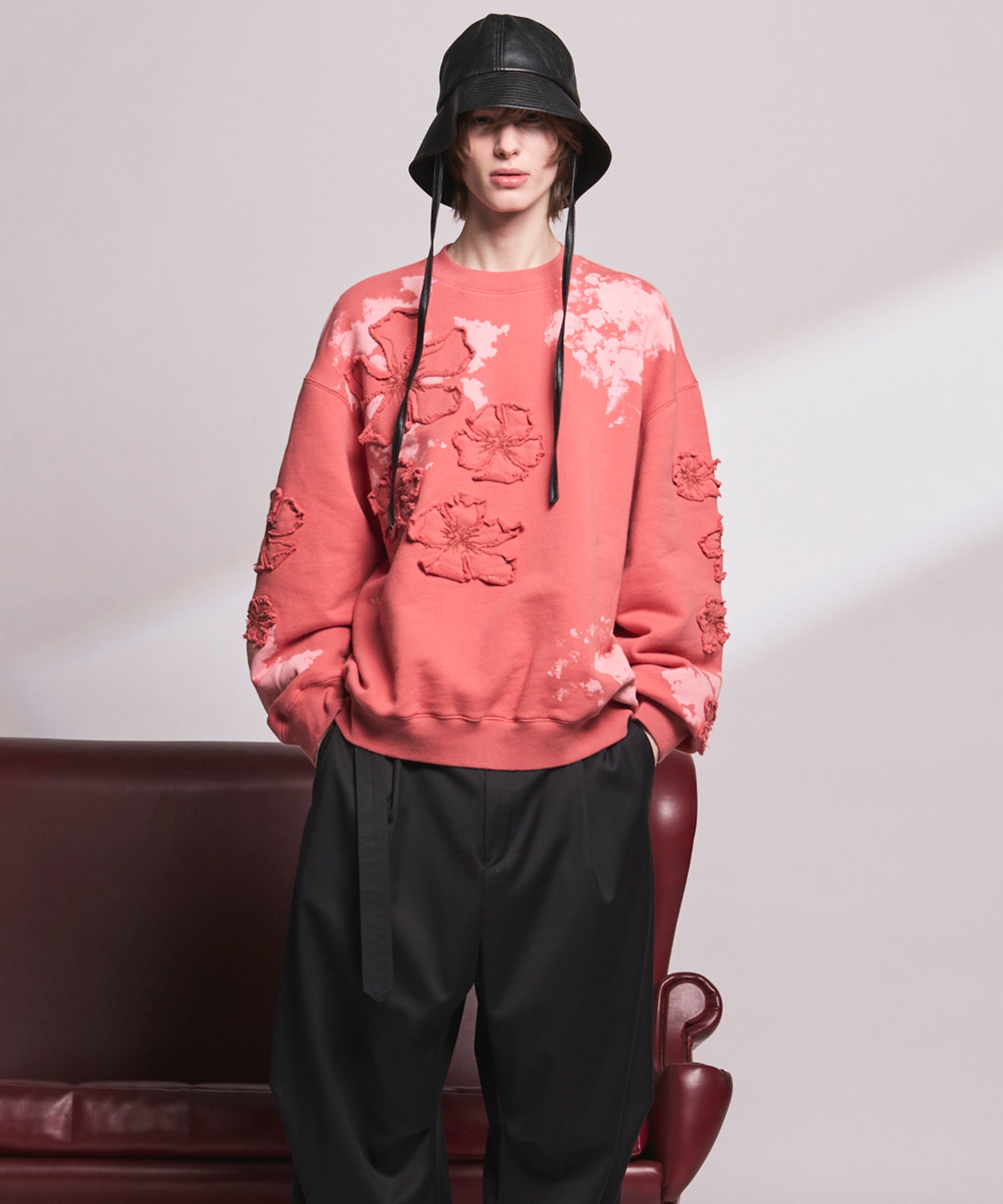 Flower Patch Prime-Over Crew Neck Sweatshirt