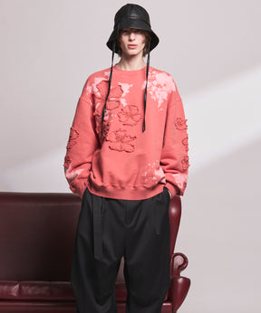 Flower Patch Prime-Over Crew Neck Sweatshirt