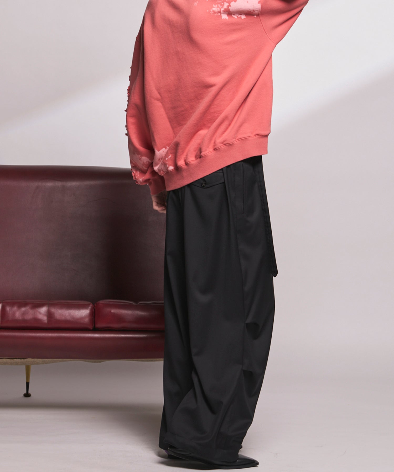 4 Colors Chambray Washable Wool Peaked Lapel Double Breasted Jacket