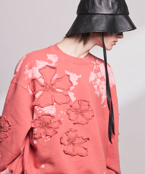 Flower Patch Prime-Over Crew Neck Sweatshirt