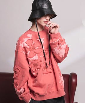 Flower Patch Prime-Over Crew Neck Sweatshirt