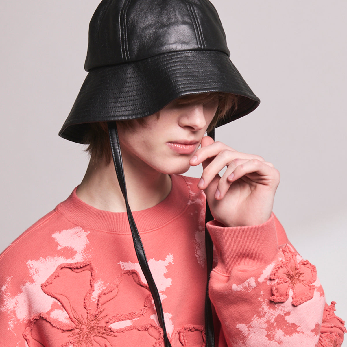 Artificial Leather Metro Hat