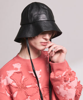 Artificial Leather Metro Hat