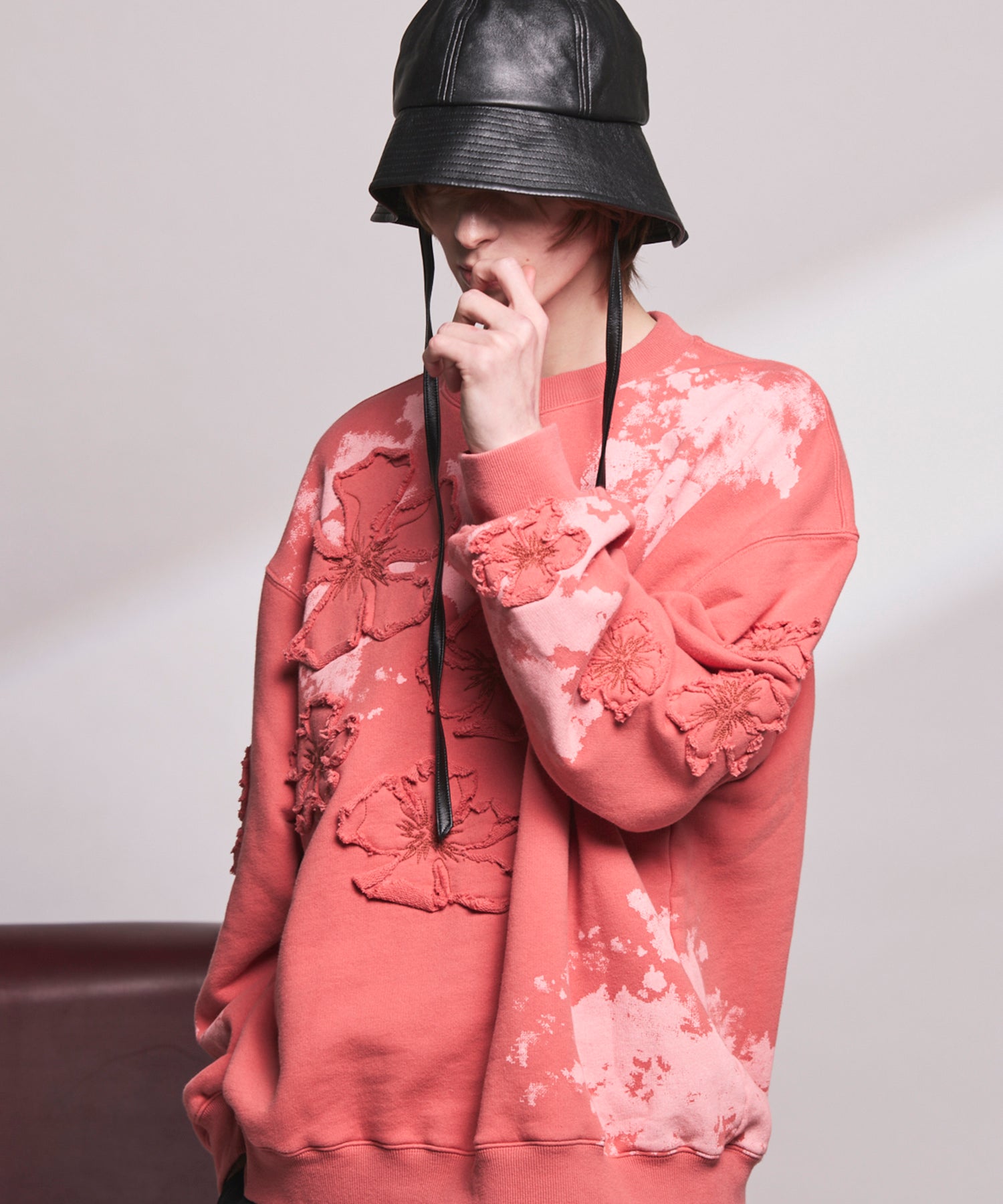 Flower Patch Prime-Over Crew Neck Sweatshirt