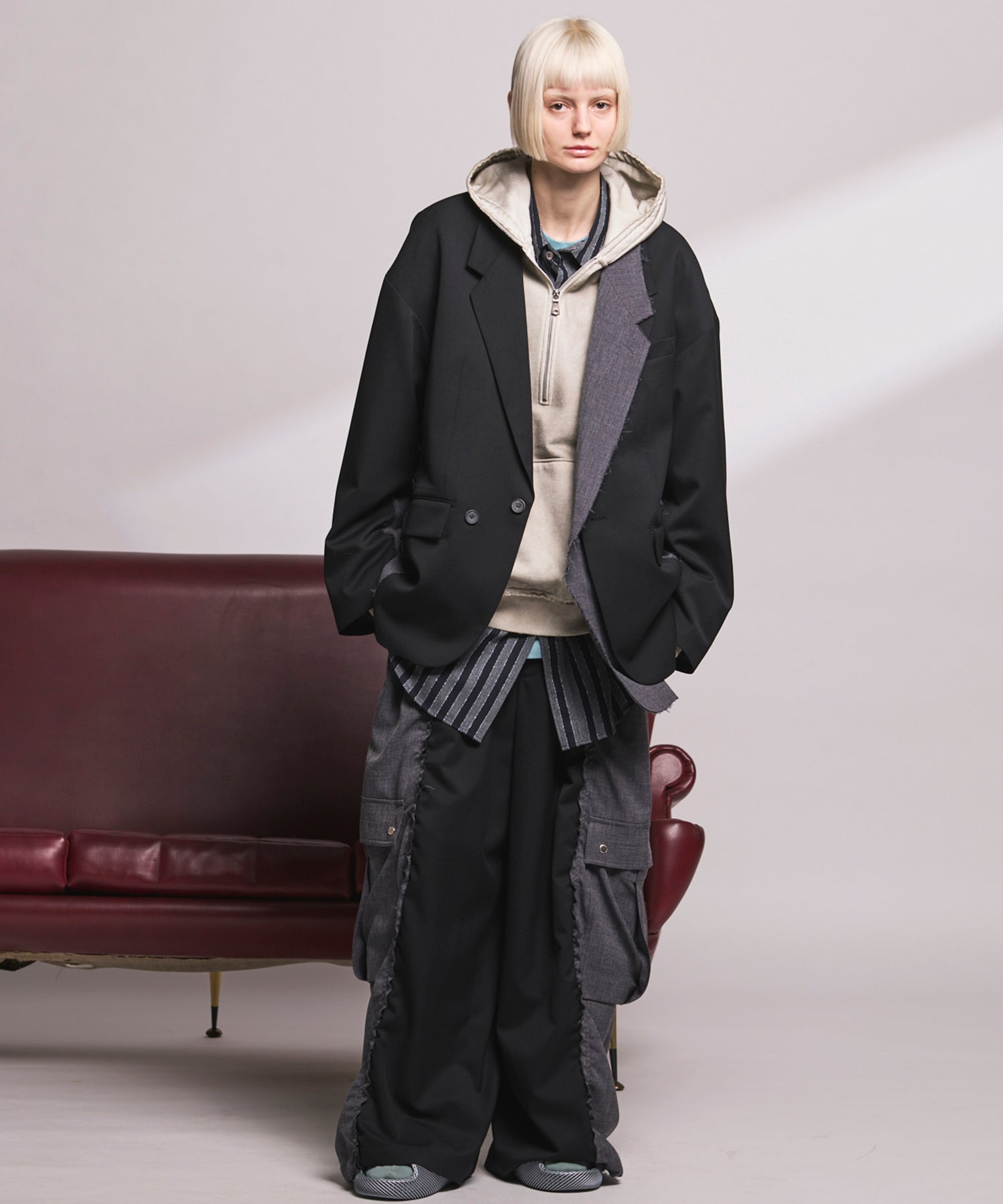 【Italian Dead Stock Fabric】Prime-Over Maxi Regular Collar Shirts Coat