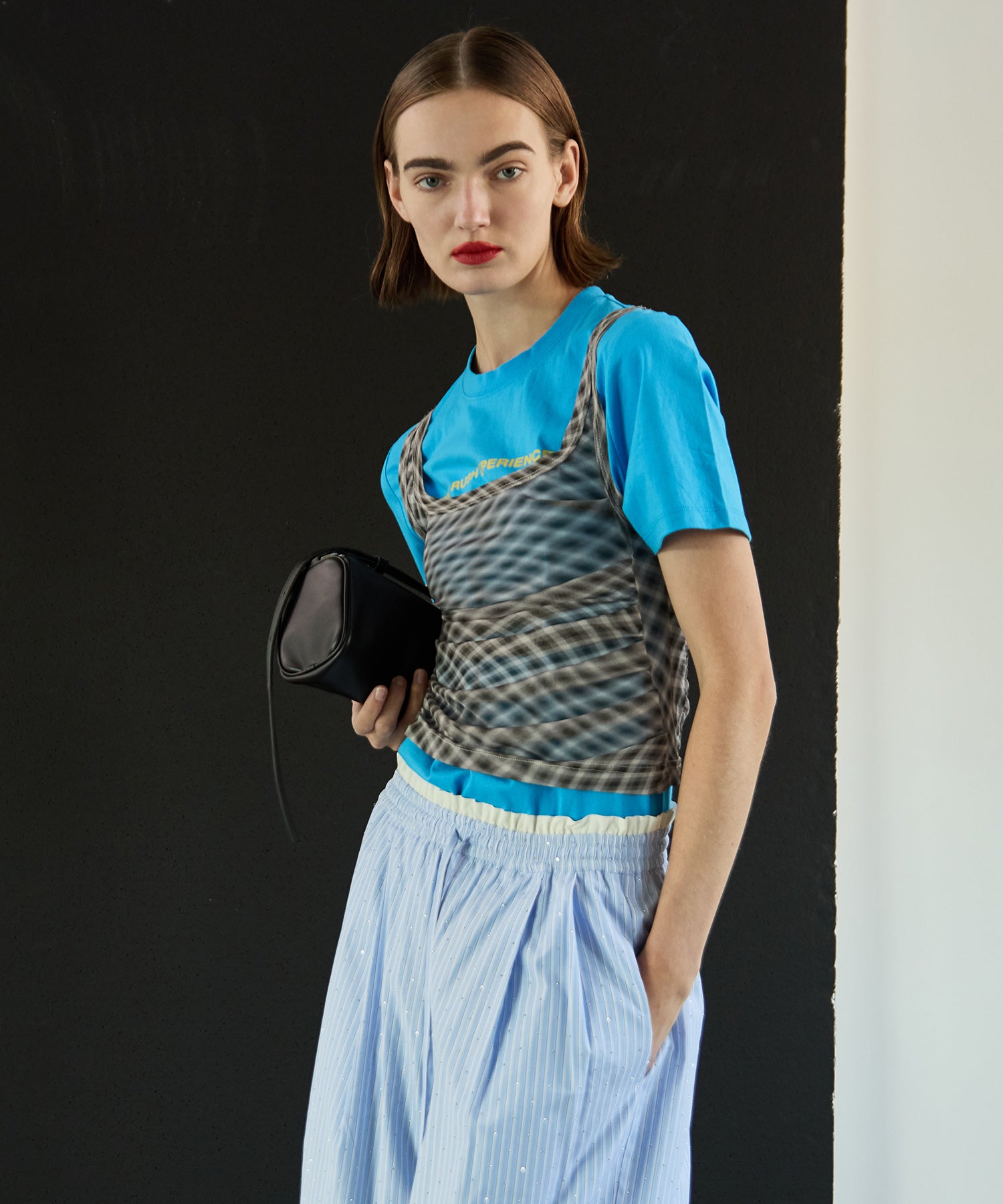 Three-Piece Sheer Polo Top