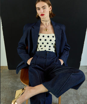 【26SPRING PRE-ORDER】Cup-in Dot Bodysuit