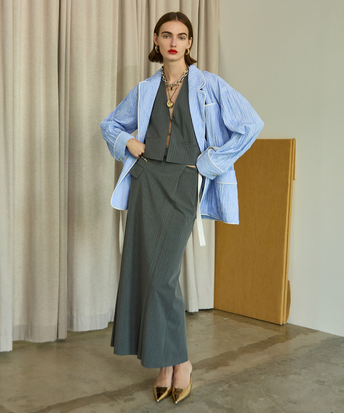 Sewing Tack Maxi Skirt