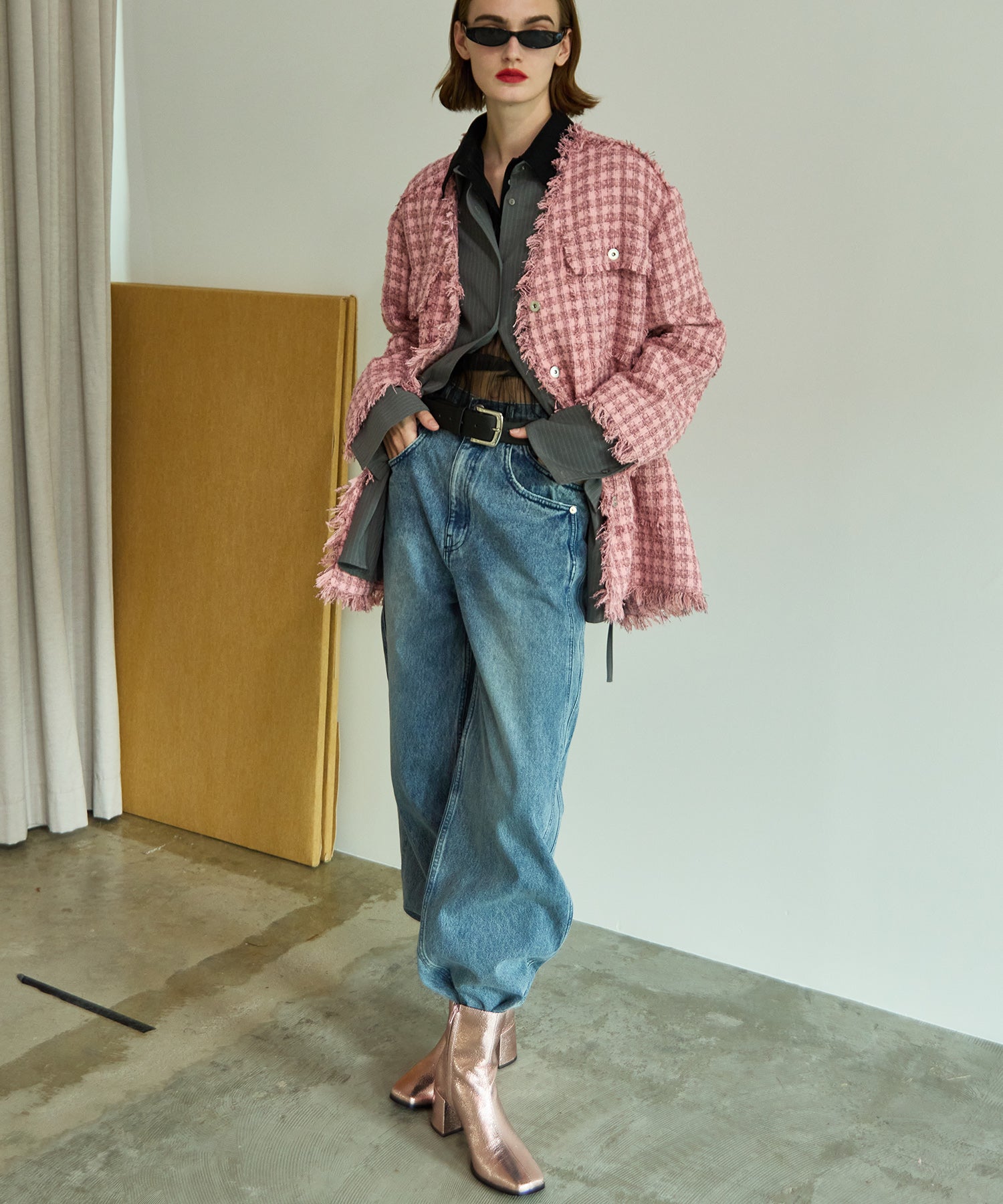 Double Pocket Color Denim