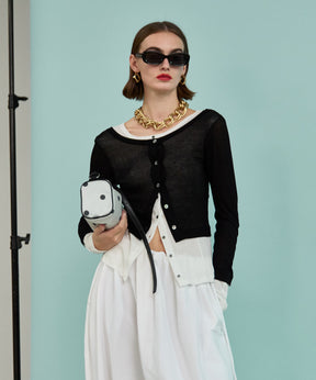 【PRE-ORDER】2way Neck Bicolor Comfort Top