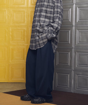 [26SS PRE-ORDER] Clear Trichotine Two-tuck Prime-Wide Slacks