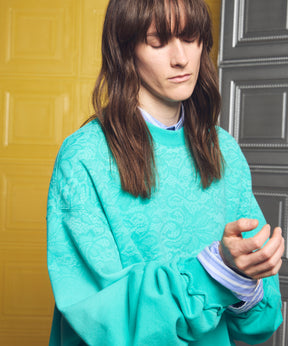 [26SS 预购] 花朵拼布 Vintage Like Prime-Over 运动拉链连帽衫