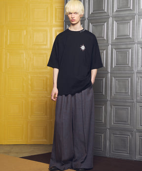 【26SS PRE-ORDER】Mix Linen One-tuck Prime-Wide Baggy Slacks