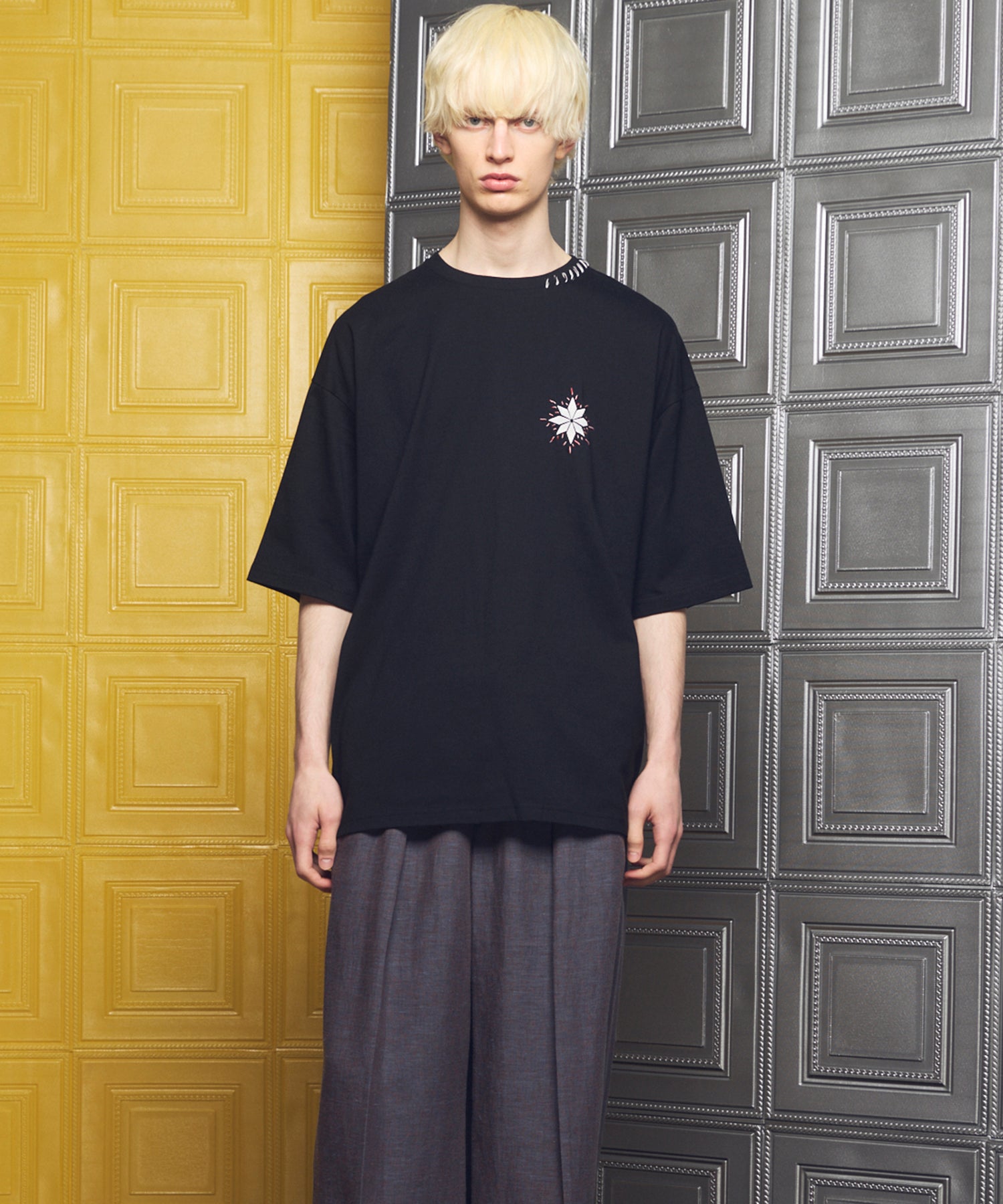 【26ss PRE-ORDER】Flower Patchwork Vintage Like Prime-Over Sweat Zip Hoodie