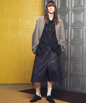 4 Colors Chambray Washable Wool Peaked Lapel Double Breasted Jacket