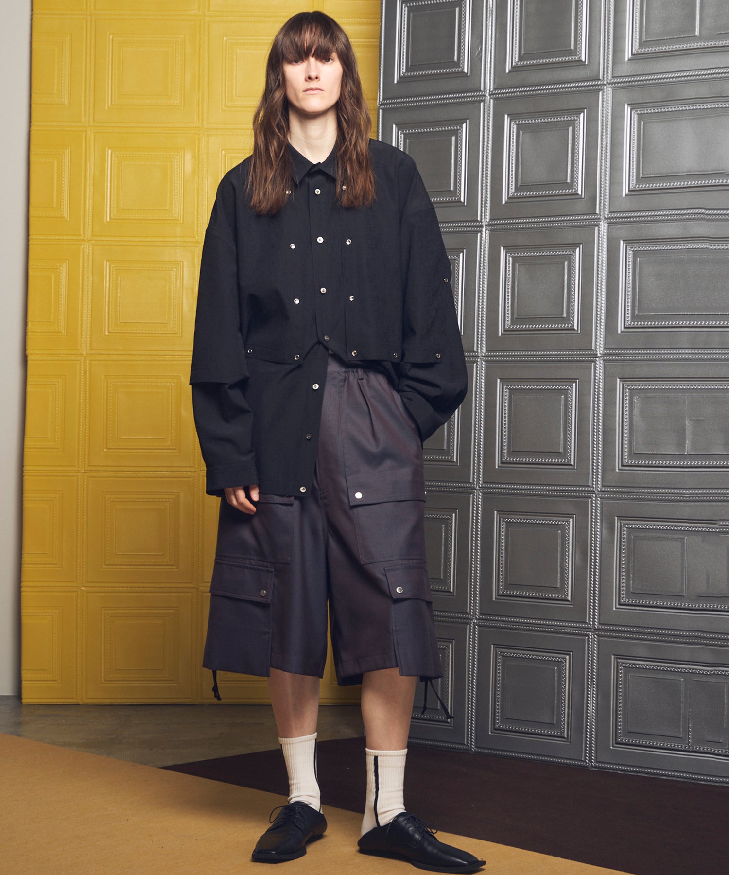 [26SS 预购] 4 色青年布可水洗羊毛 Prime 宽幅工装短裤