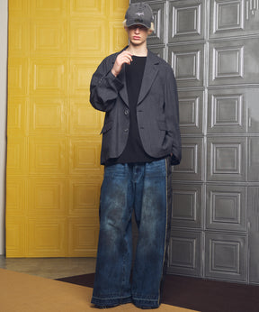 【26ss PRE-ORDER】Flower Patchwork Vintage Like Prime-Over Sweat Zip Hoodie