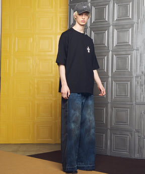 【26ss PRE-ORDER】Flower Patchwork Vintage Like Prime-Over Sweat Zip Hoodie