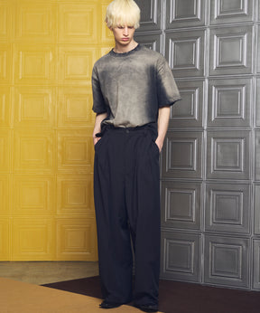 【26SS PRE-ORDER】Crispy Cross Calze Two-tuck Prime-Wide Slacks