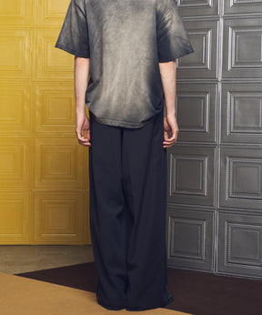 【26SS PRE-ORDER】Crispy Cross Calze Two-tuck Prime-Wide Slacks