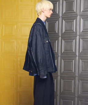 4种颜色Chambray可洗羊毛峰峰双胸夹克