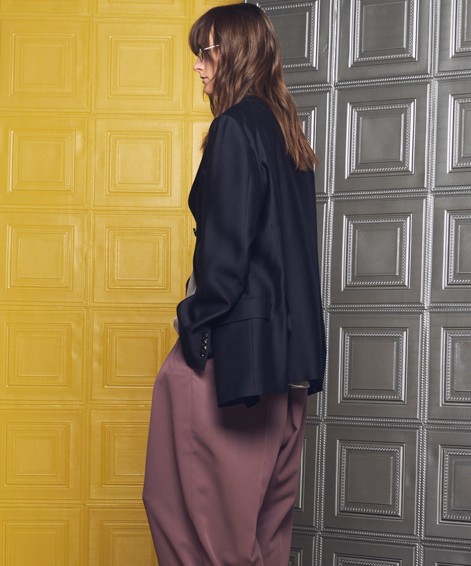 [26SS PRE-ORDER] Silk Wool Dress-Fit Peak Lapel 6B Double-breasted Jacket