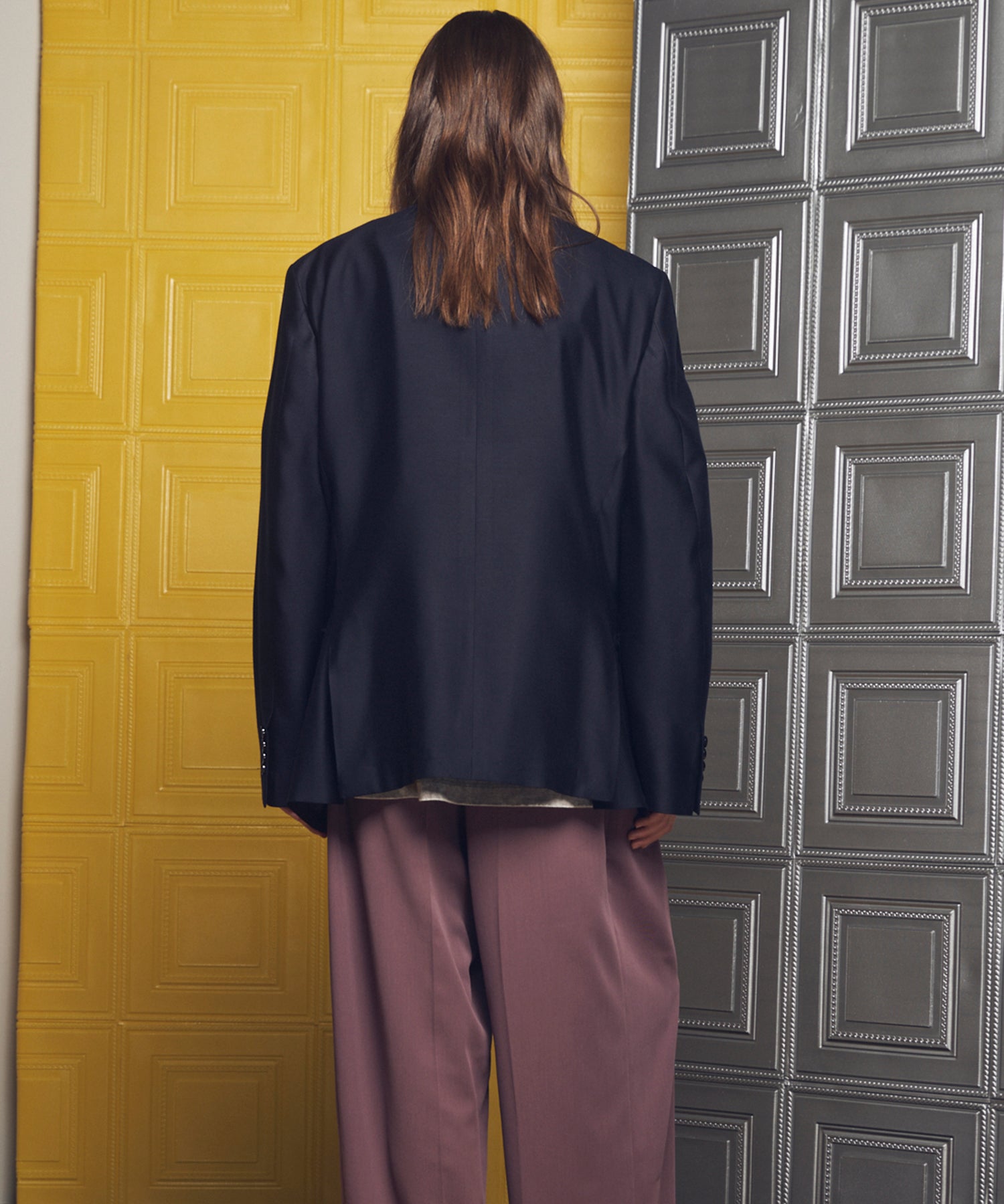 [26SS PRE-ORDER] Silk Wool Dress-Fit Peak Lapel 6B Double-breasted Jacket