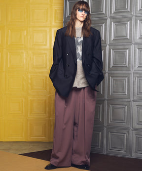 【26SS PRE-ORDER】Crispy Cross Calze Two-tuck Prime-Wide Slacks