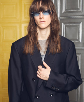 [26SS PRE-ORDER] Silk Wool Dress-Fit Peak Lapel 6B Double-breasted Jacket