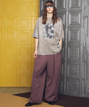 【26SS PRE-ORDER】Crispy Cross Calze Two-tuck Prime-Wide Slacks