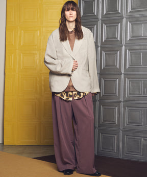 【26SS PRE-ORDER】Crispy Cross Calze Two-tuck Prime-Wide Slacks