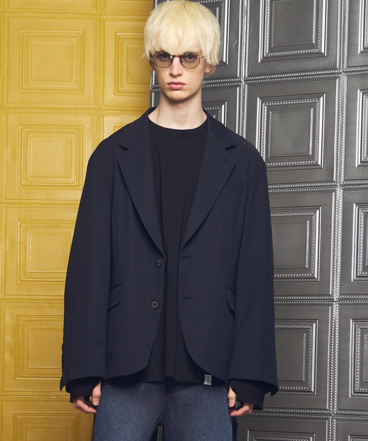 [26SS PRE-ORDER] Crispy Cross Calze Regular-Over 2B Tailored Jacket