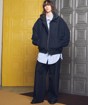 Italian Dead Stock Fabric Prime-Over Regular Collar Heavy-Weight Flannel Shirt Blouson