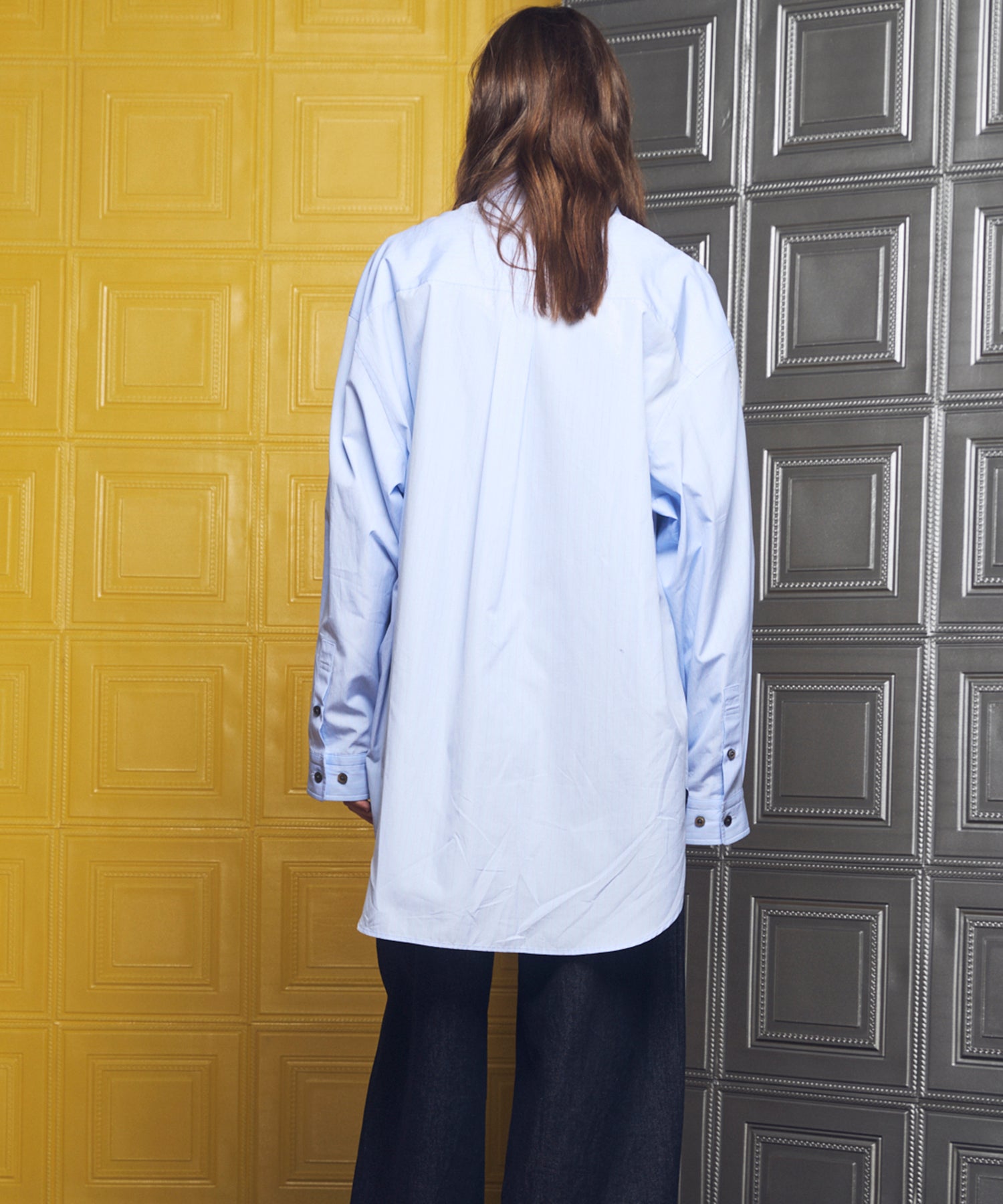 Italian Dead Stock Fabric Prime-Over Regular Collar Heavy-Weight Flannel Shirt Blouson