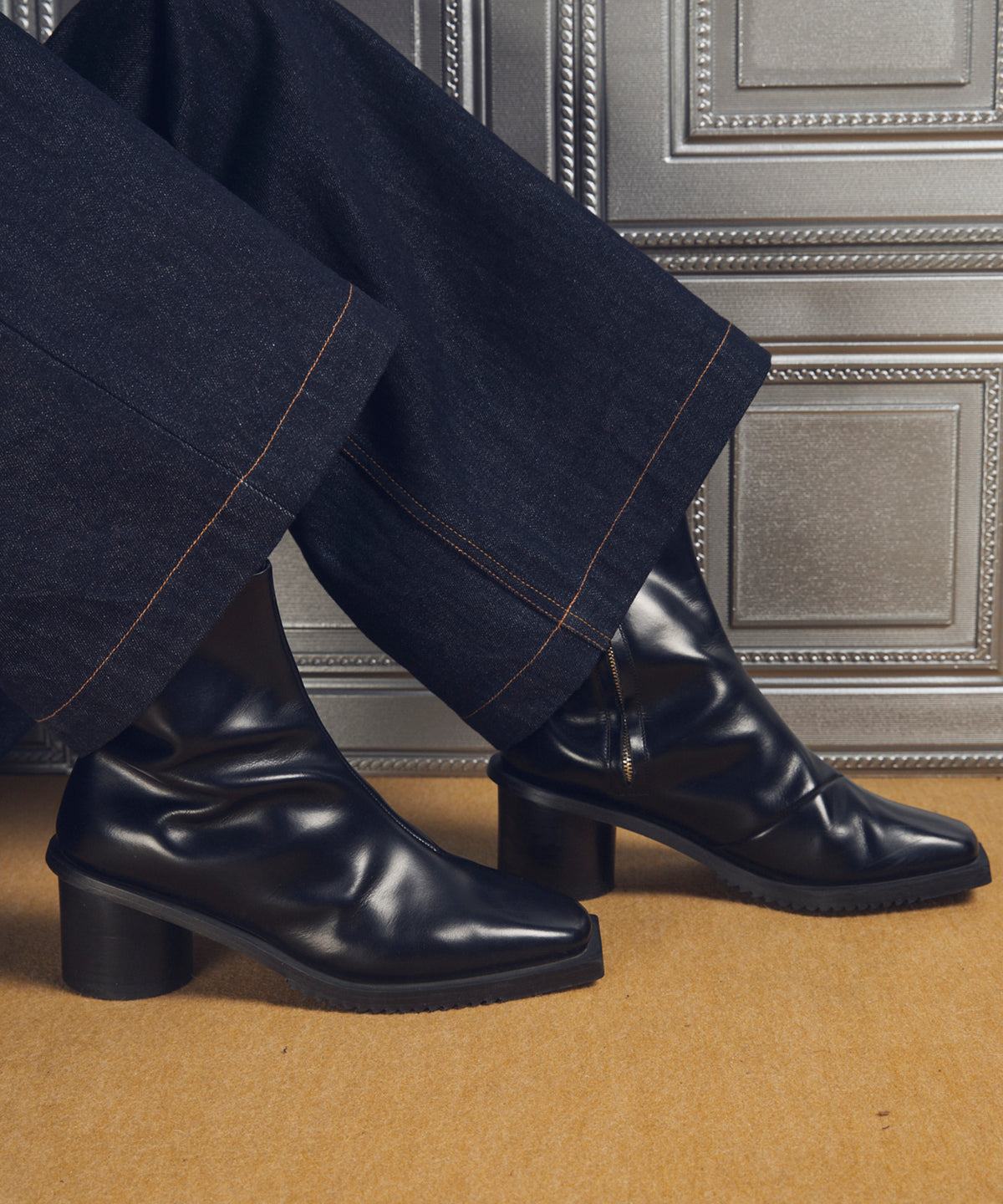 [特殊鞋廠合作]在東京製造的拉鍊高跟鞋