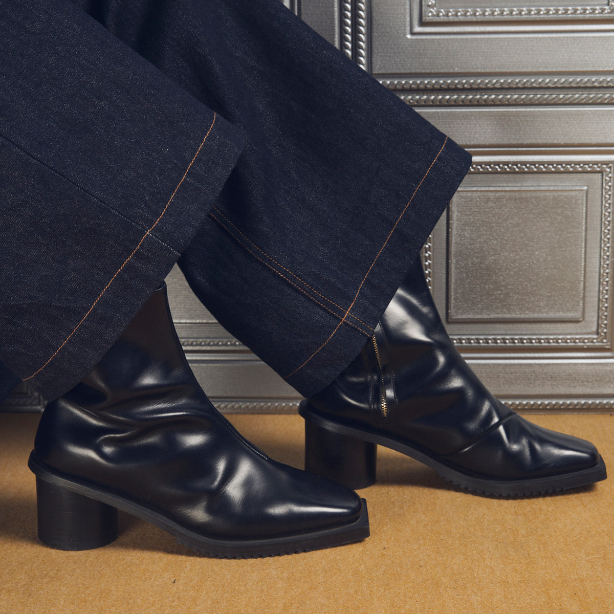 SPECIAL SHOES FACTORY COLLABORATION】Zip Heel Boots Made In TOKYO