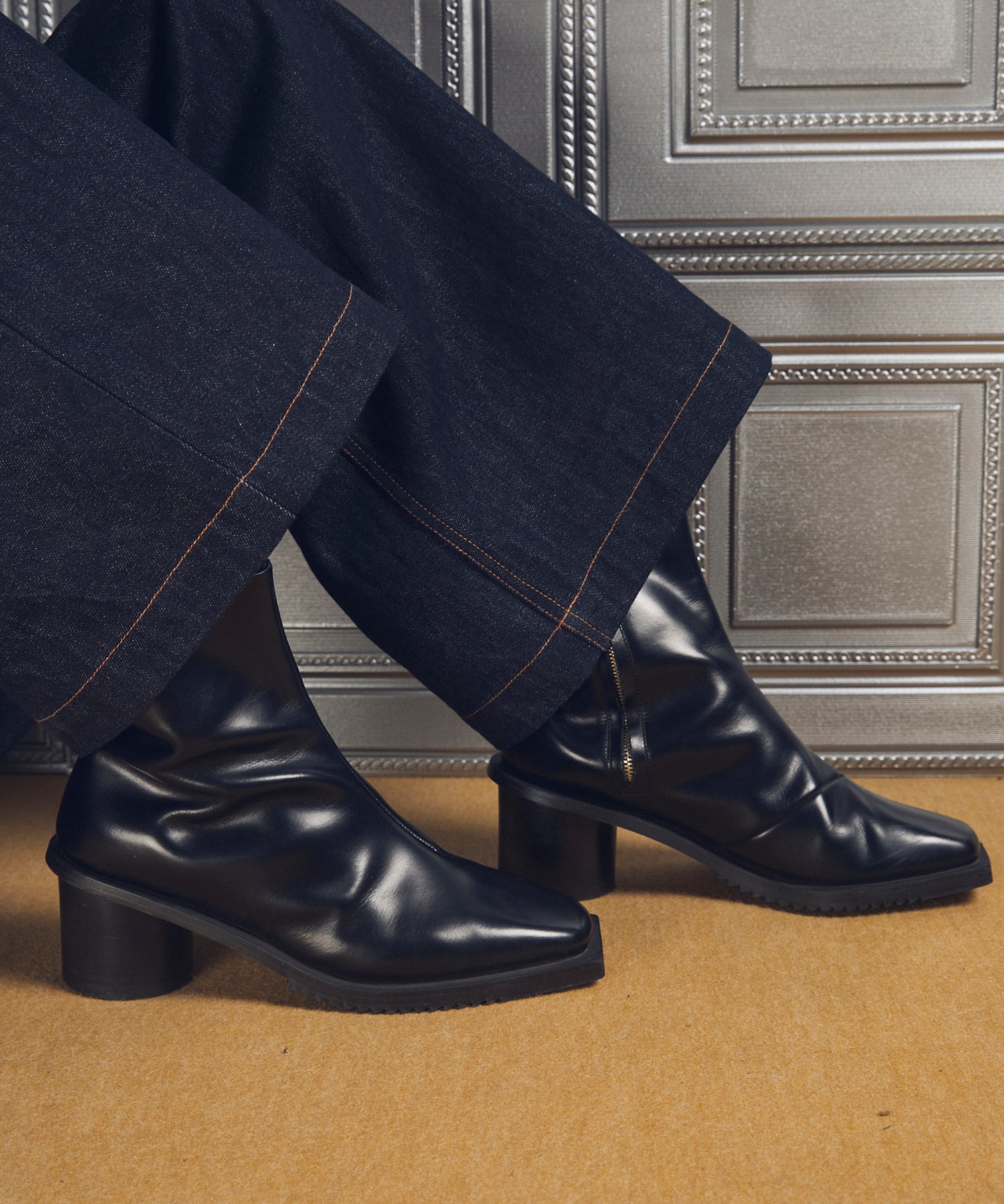 【SPECIAL SHOES FACTORY COLLABORATION】Zip Heel Boots Made In TOKYO