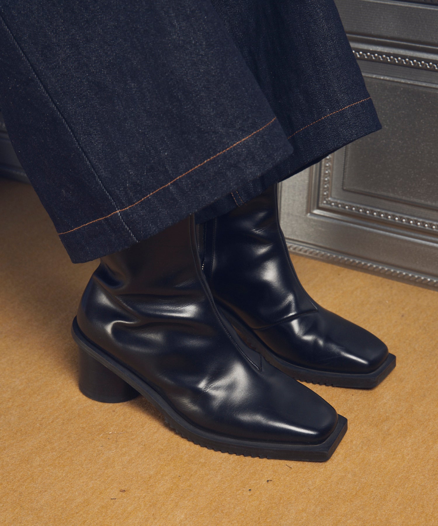 【SPECIAL SHOES FACTORY COLLABORATION】Zip Heel Boots Made In TOKYO